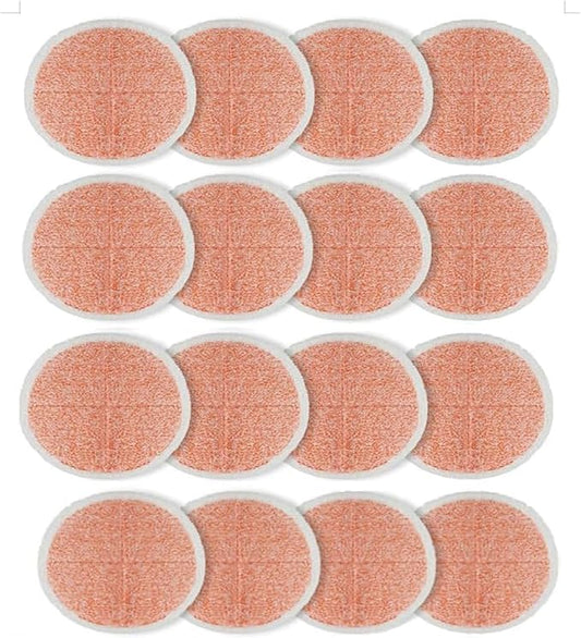 Replacement Pads for Bissell Spin Wave Mop: 16 Pads for Bissell Spin Wave/Crosswave,Expert/Pet/Cordless Hard Floor,2124 20393 2039a 20399 2039w 23159 23157 Spin Mop Cleaner Scrub (16-Orange)