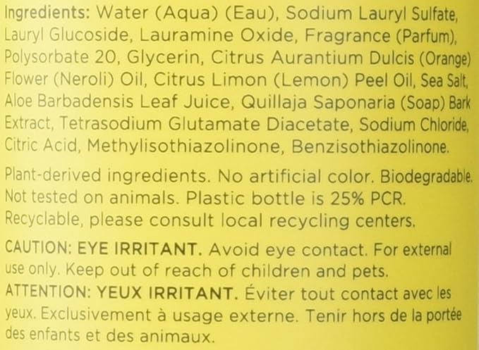 Caldrea Dish Soap, Sea Salt Neroli, 16 oz