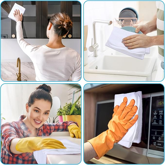 Patelai Sublimation Dishtowel Absorbent Multi Purpose Kitchen Dish Towels Blank DIY Dishcloth Bathroom Towel for Fall Christmas Kitchen Home Decor,16 x 24 Inch(10 Pieces)