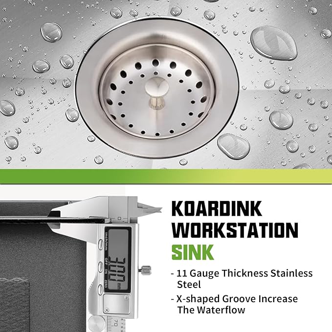 25x18 Inch Kitchen And Bar Sink - Stainless Steel Drop In Single Bowl Topmount Modern Kitchen And Bar Sink With Spoon Rest,Drain Strainer Set Compatibility With Various Kitchen&Bar Style