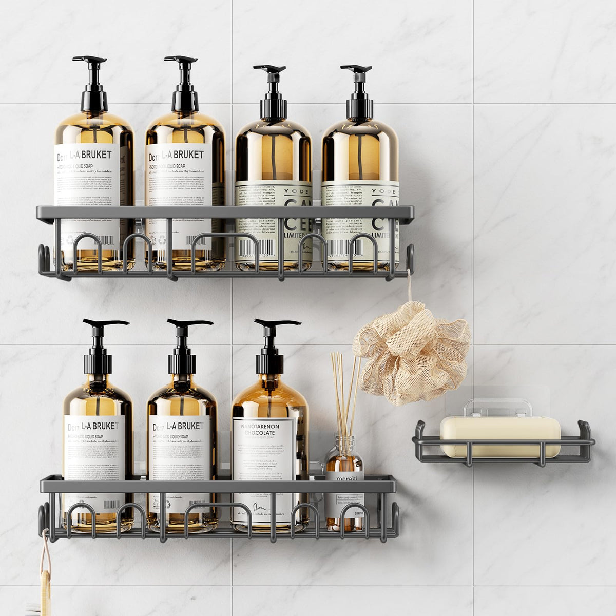 Shower Caddy, 3 Pack Shower Shelves for Inside Bathr | All Products - Image 1