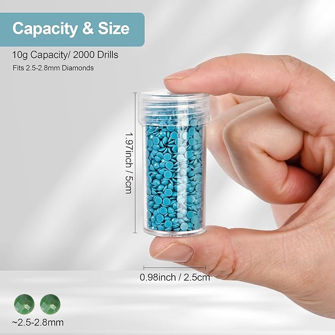 Diamond Painting Storage Container, 4-Tier Bead Organizer Box with 200 Slots, Stackable Crafts Organizers for DIY Diamond Art Accessories Craft Jewelry Bead Storage