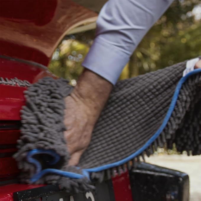 Rapid Dry Towels Mach 2 Speed Car Wash Towel | 60 x 30 cm | Chenille Microfiber Car Wash Cloth | 7X Larger Than Wash Mitt | Ultra Absorbent, Scratch-Free, Auto Detailing Towel for Cars SUVs Trucks