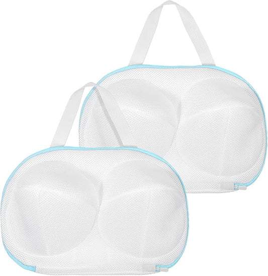 2 Pack Bra Washing Bags For Laundry Mesh Wash Bag For Delicates Zipper Large Bra Laundry Bags For Washing Machine Lingerie Bag For Washings Delicates Home College Dorm