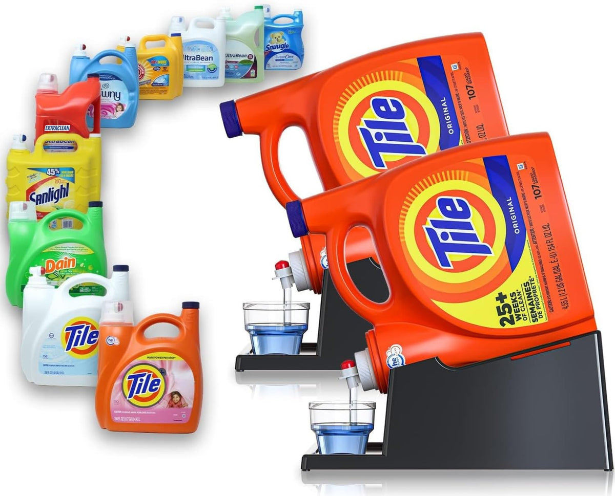 Liquid Laundry Detergent Holder Stand with Drip Tray - 2 - Image 1