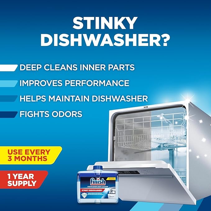Finish Ultimate Deep Clean Bundle - Ultimate Dishwasher Detergent Pods (62ct), Jet Dry Rinse Aid (23oz) for Residue & Hard Water, Dishwasher Cleaner (8.45oz) For Grease & Limescale