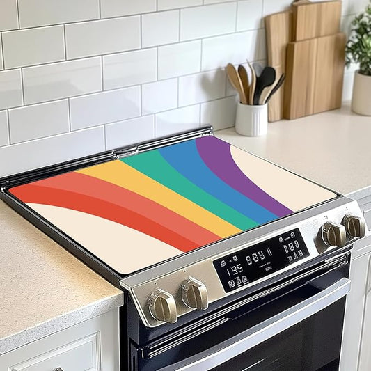 Decorative Electric Stove Top Covers, Heat Resistant Silicone Stove Cover Mat, Stove Top Protectors for Electric Flat Glass Stoves, Adds Extra Counter Space for Small Kitchens and Apartments