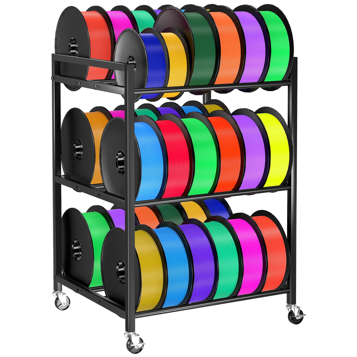 3D Printer Filament Storage Rack,Rolling Filament Spool - Image 1