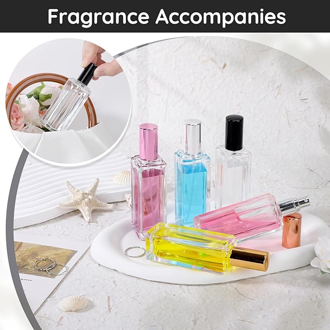 Segbeauty 20pcs 1oz Refillable Glass Perfume Spray Bottle, Empty Travel Cologne Sprayer, 30ml Travel Atomizer Sprayer for Perfume Glass Spray Bottles, Bulk Fragrance Atomizer with Dispensing Tool