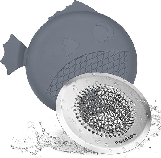 Revolutionary Kitchen Sink Drain Strainer & Sink Stopper/Patented Reversible Kitchen Sink Strainer, Anti-Clogging Sink Strainer Basket, Handmade Kitchen Gadgets, 304 Stainless Steel & Rust-Proof