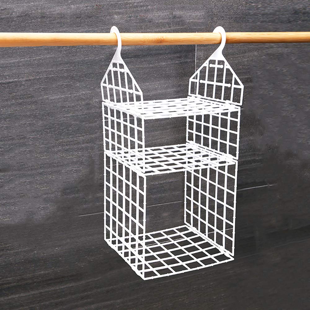 Plastic Hanging Closet Organizer, Folding Wardrobe Storage Rack - Image 1