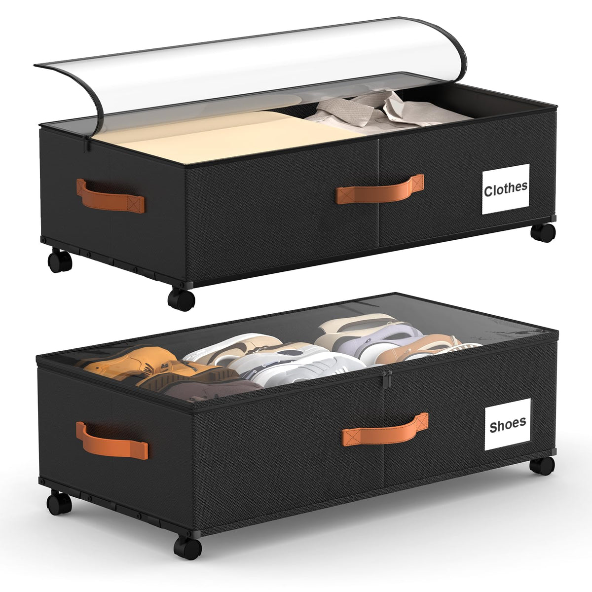Eastherry Under Bed Storage with Wheels, 2 Pack | Home Organization - Image 1