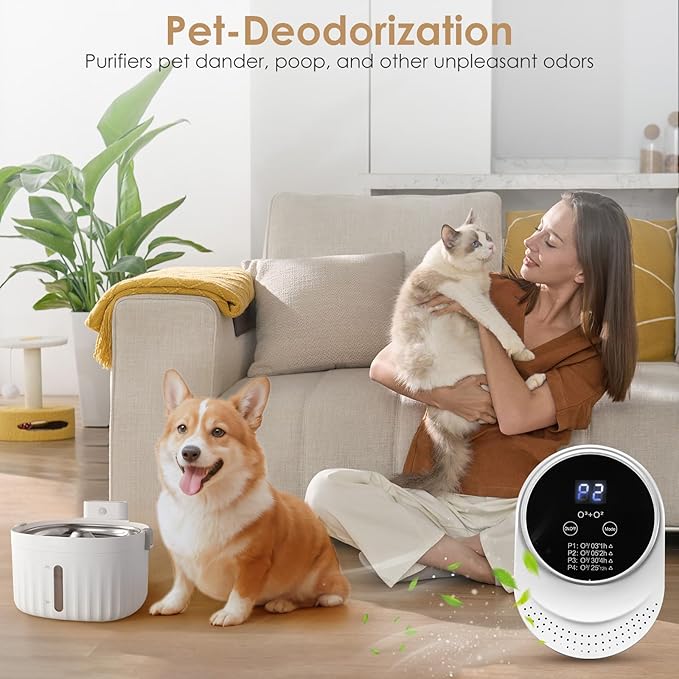 Cat Litter Box Deodorizer Plug In Air Purifier for Whole House Pet Odor Portable Air Cleaner for Bathroom Toilet Living Room Kitchen Pets House (1)
