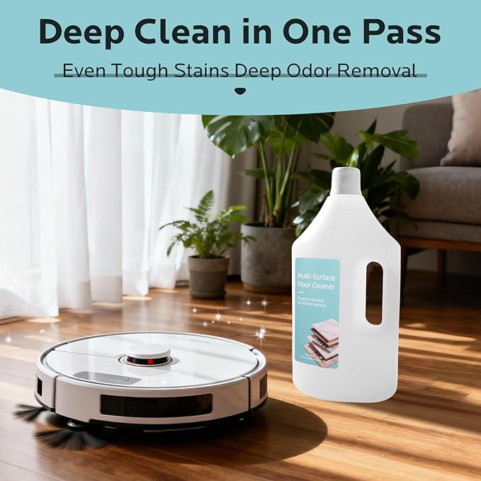 Floor Cleaning Solution, 82 Fl Oz - Compatible with L10s Ultra/L20 Ultra/X50 Ultra/L10s Pro Ultra/X40 Ultra/L40 Ultra/X30 Ultra/L30 Ultra Series, Low-Foam Pet and Kid Friendly (Unscented)