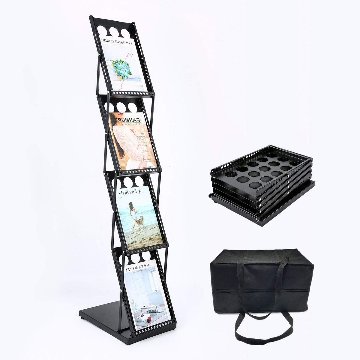 Polmart Portable Floor Display Rack for Magazines, Brochures & - Image 1