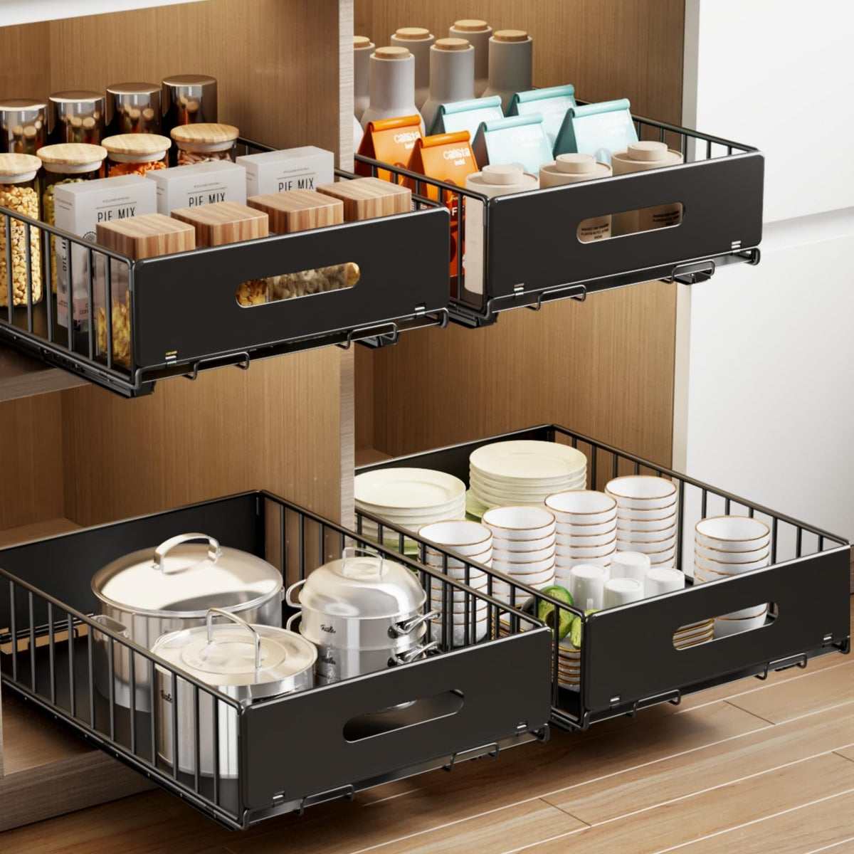 Mustorn 2 Pack Pull Out Cabinet Organizer, Slide Out | All Products - Image 1