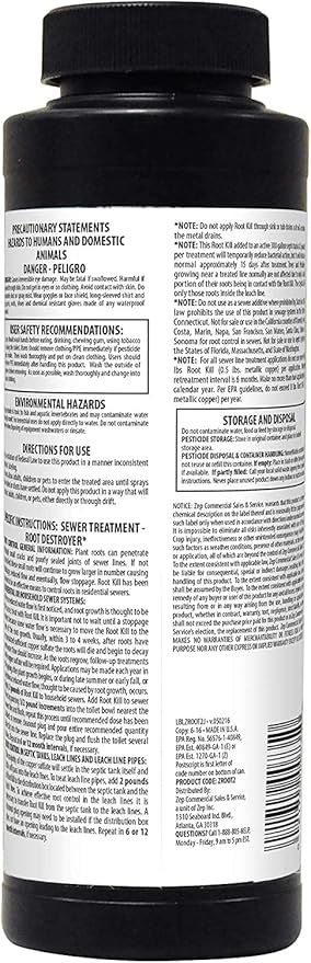 Zep Root Kill - 2 lbs - ZROOT24 - Drain and Septic Care, Professional Strength Formula