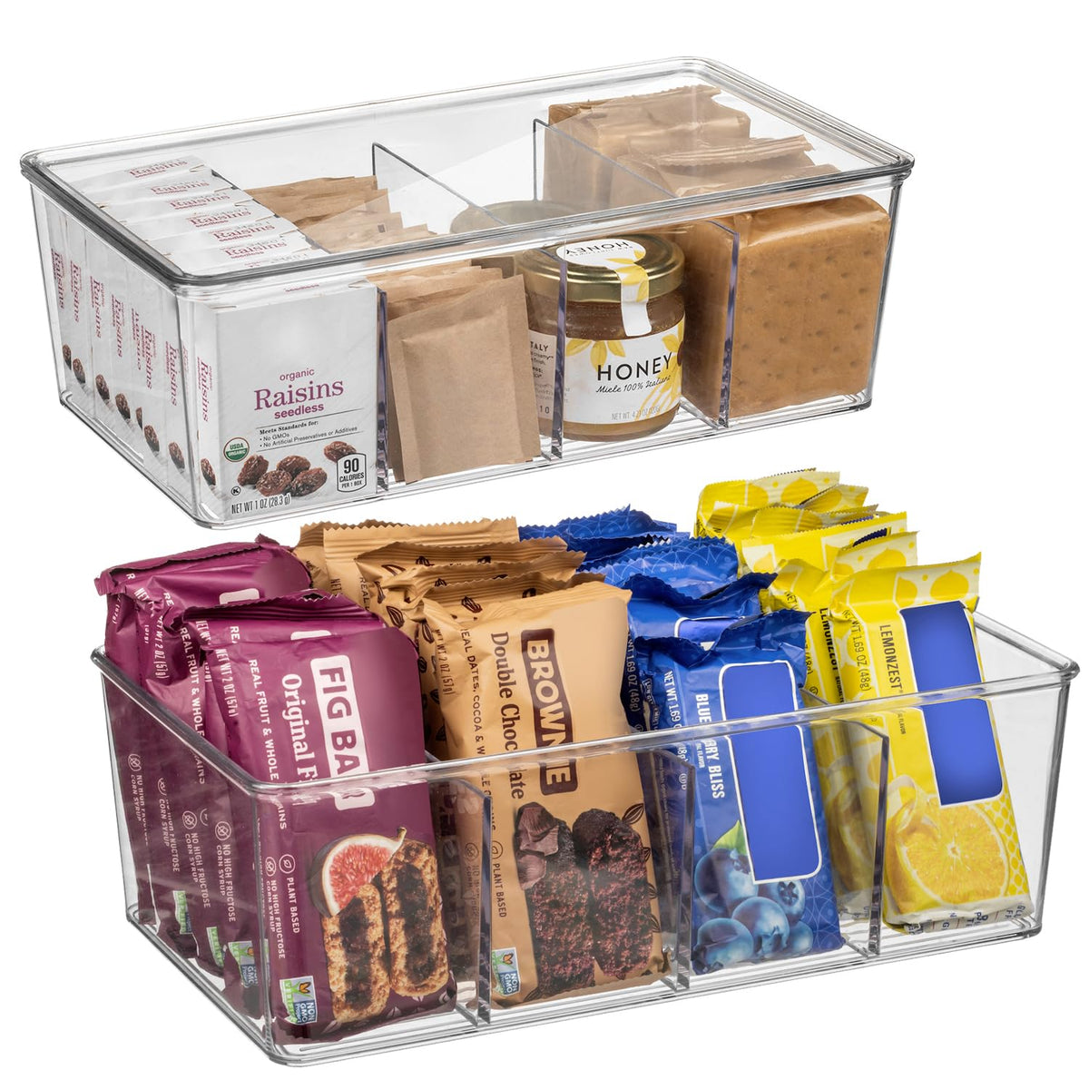 ClearSpace Pantry Organizer Storage Bin with Divider | Pull Out Organi - Image 1