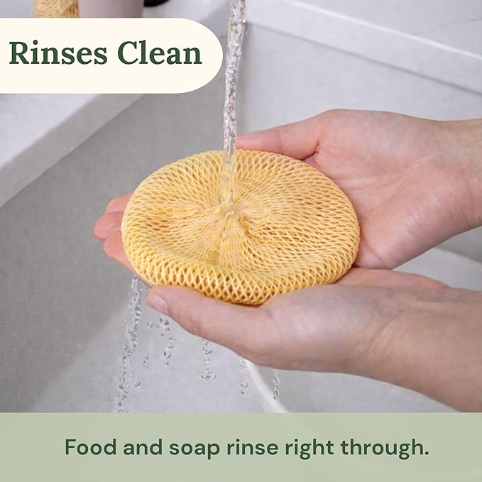 Dish Scrubber for Washing Dishes – JUMI Breezi Mesh Scrubbers 3-Pack, Non-Scratch, Multi-Purpose, Fast-Drying, Odor-Free Cleaning Scrubbers. Kitchen Sponges, Sponges Kitchen, Dish Sponge Alternative.