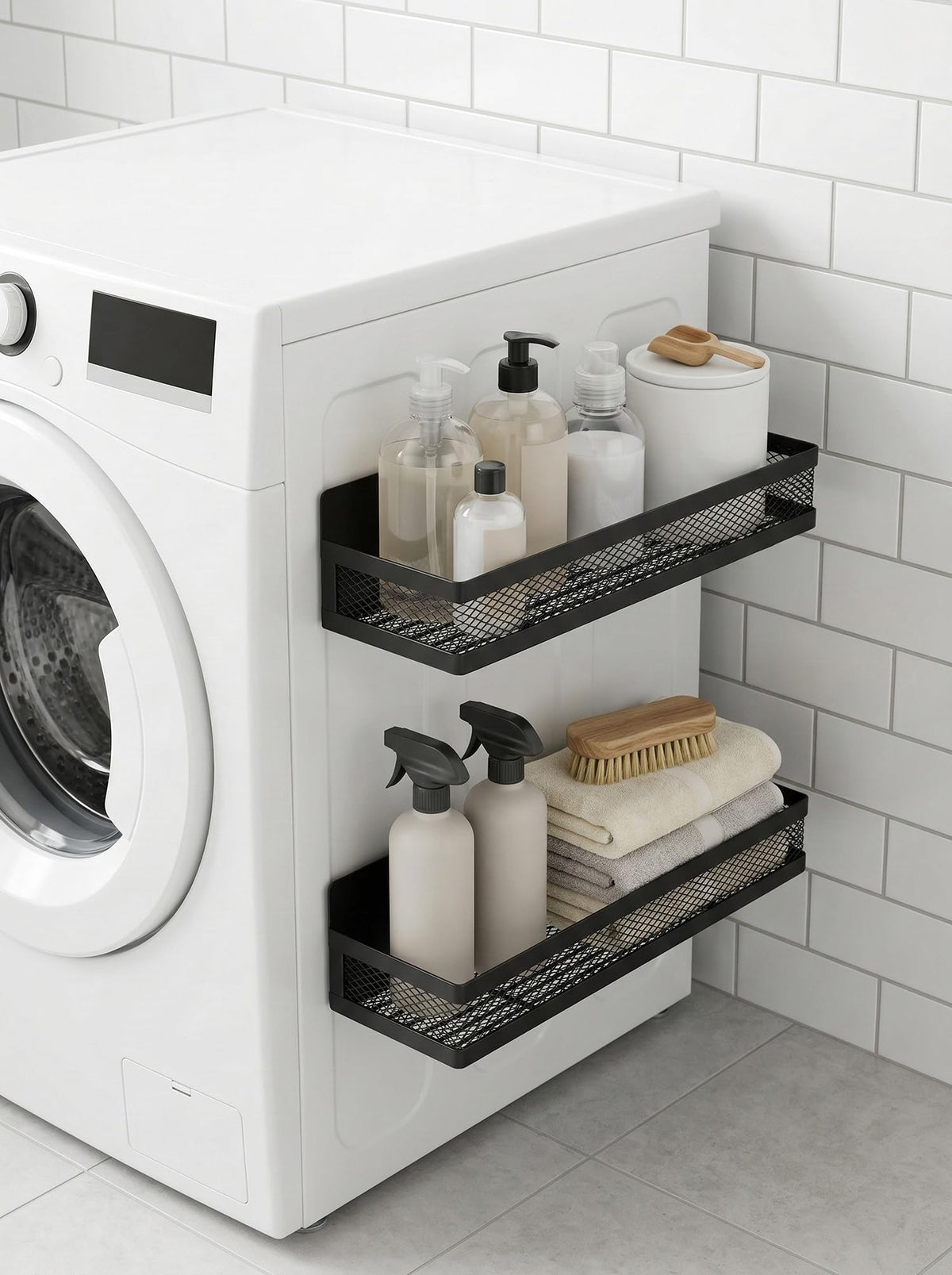 2 Pack Magnetic Laundry Organizer [Space Saving Storage] - Image 1