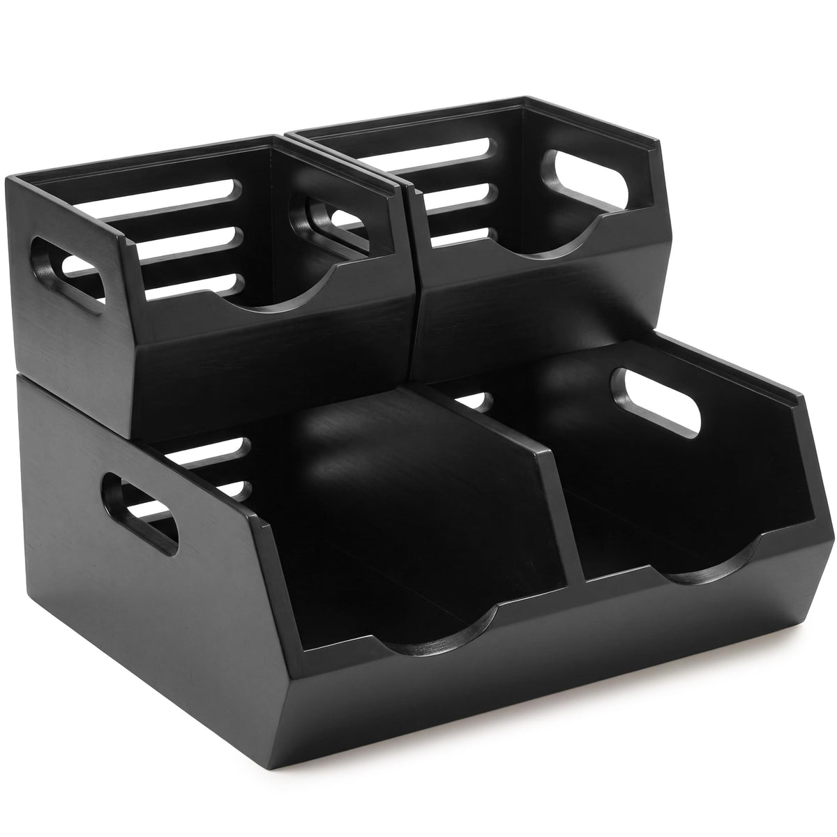 HOMESTEAD Stackable Solid Wood Storage Bins for Pantry & - Image 1