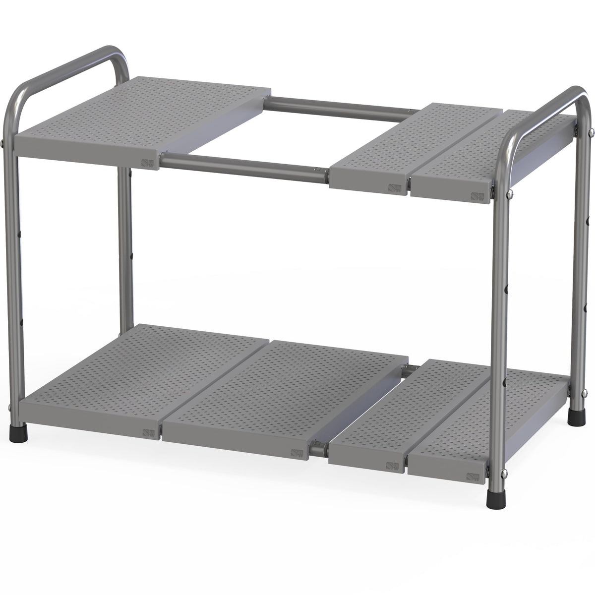 Deco Brothers Under Sink 2 Tier Expandable Shelf Organizer, Gray - Image 1