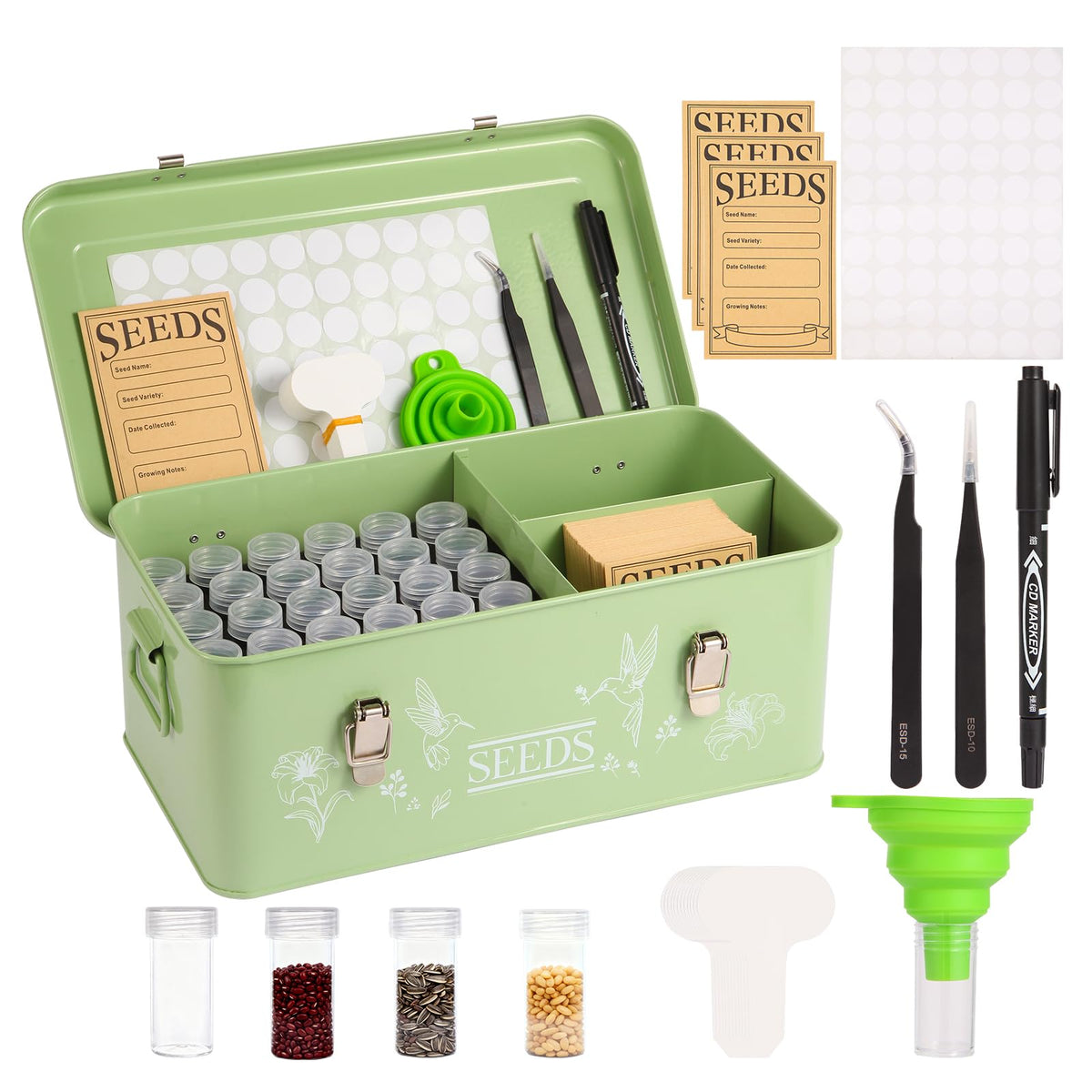 60 Slots Seed Organizer Storage Box with 3 | Home Organization - Image 1