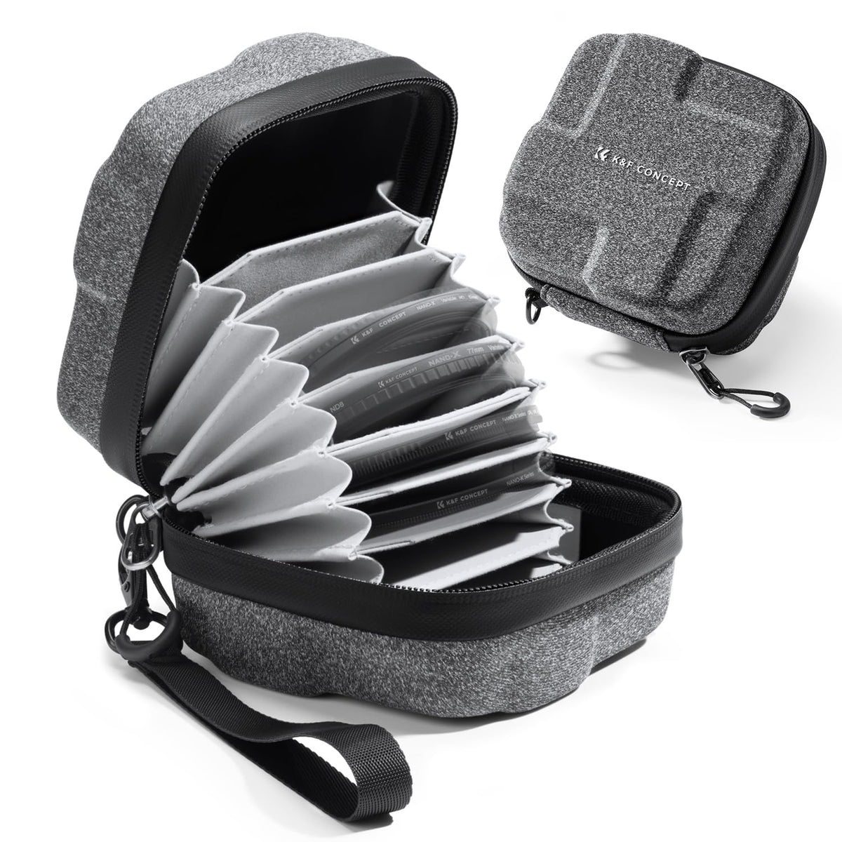 K&F CONCEPT 10 in 1 Lens Filter Case, Filter Bag Up to 82mm - Image 1