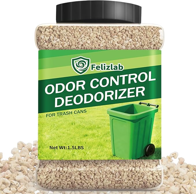 1.5 lbs Trash Can Deodorizer & Absorber – Outdoor Garbage Bin Odor Eliminator for Dumpster, Trash Barrel & Recycling Can, Long-Lasting Fresh Clean Scent