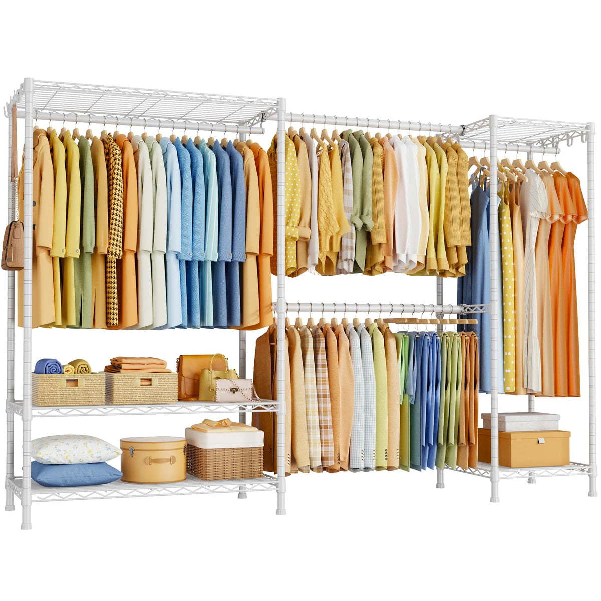 Heavy-Duty Garment Rack, Adjustable Clothing Racks Hanging - Image 1