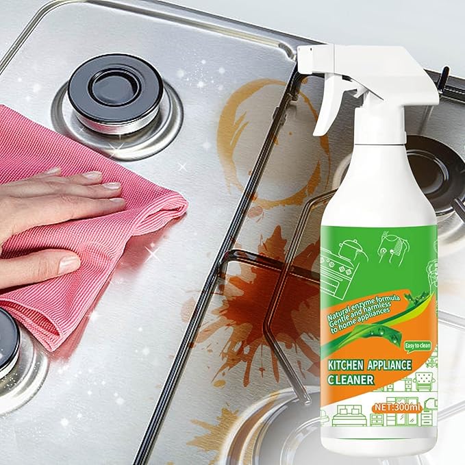 Natural Enzyme Multi-Purpose Cleaner, Heavy Duty Degreaser for Kitchen Appliances, Oven, Stove, Range Hood, All Household Surfaces, Easy Cleaning (1pc)