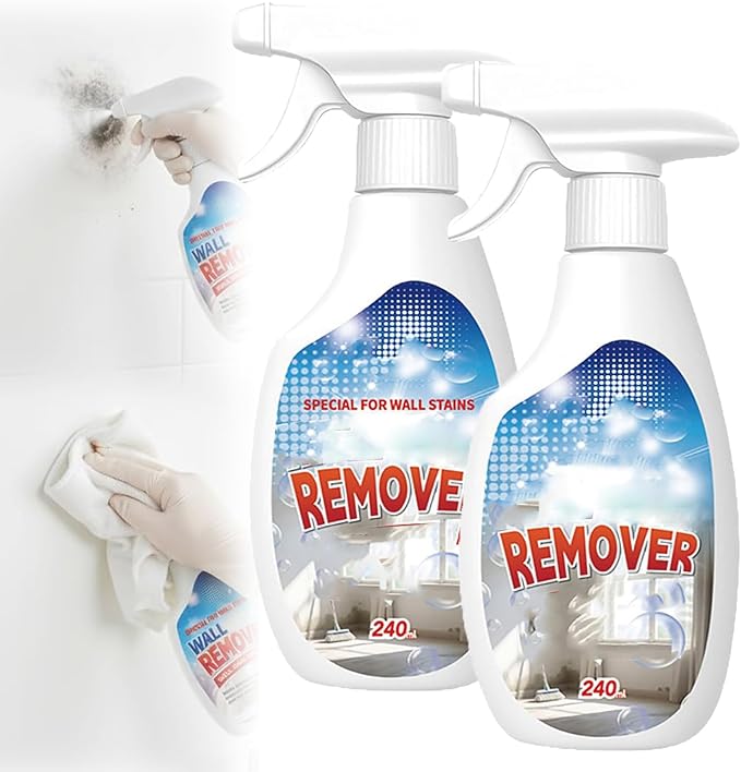 8.46 Fl Oz Highly Effective Removal Spray, Wall Cleaner Spray for Walls, Multi-Surface Cleaning Solution, for Walls, Wood, Tile (2)