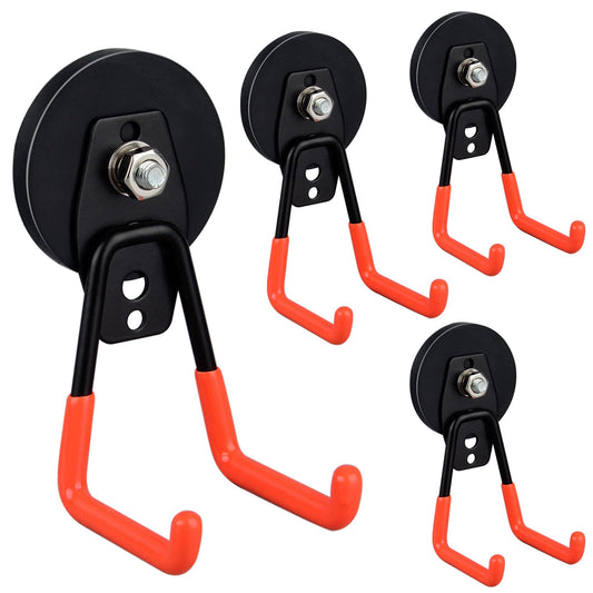 Uni-Mag Heavy Duty Magnetic Garage Hooks,4 Pack Strong - Image 1