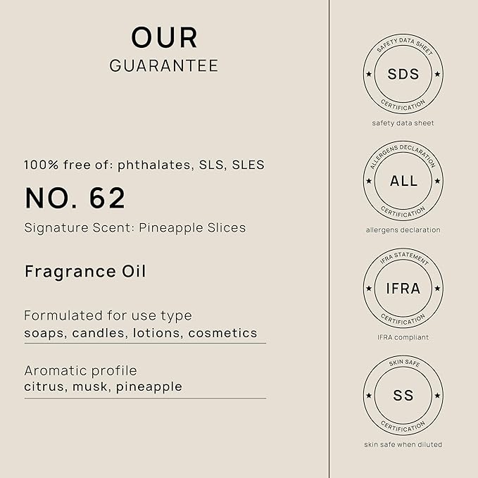 VINEVIDA [16oz] Pineapple Slices Fragrance Oil for Candle Making - Made in USA Scents for Soap Making - Natural Candle Fragrance Oil