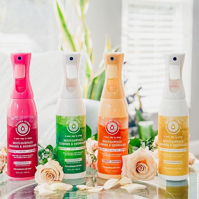 Multi-Surface Cleaner & Degreaser - Home & Kitchen degreasing, Spray for Glass, Countertops, Appliances & Floors. Eco-Friendly & Non-Toxic Cleaner & Degreaser (Peppermint)