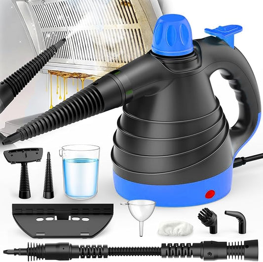 Deep Clean Steam Cleaner, Fast Heating Efficient Cleaning Multi-Purpose Handheld Steamer for Cleaning, Pressurized Multi-Surface Steam Cleaner for Home, Car, Upholstery, Floor, Grout, Couch and Grease