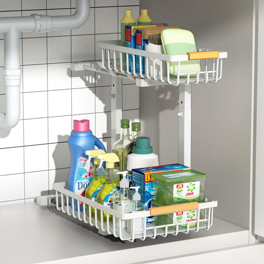 Adjustable Metal Pull-Out Under-Sink Organizer - Image 1