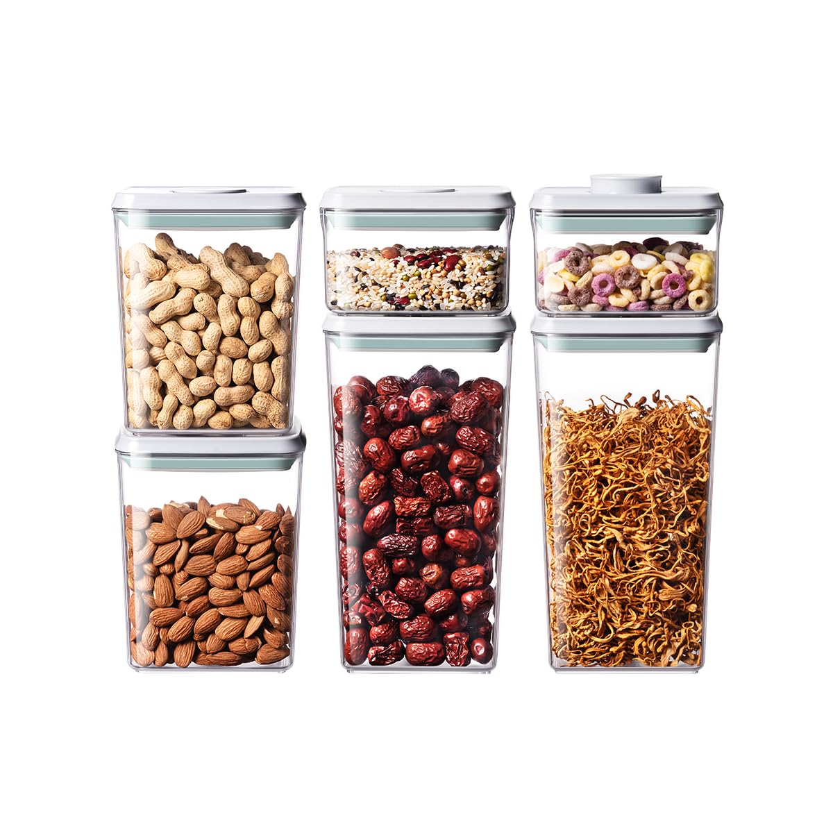 Pop Food Storage Containers Set, 6Pcs Airtight Conta | All Products - Image 1