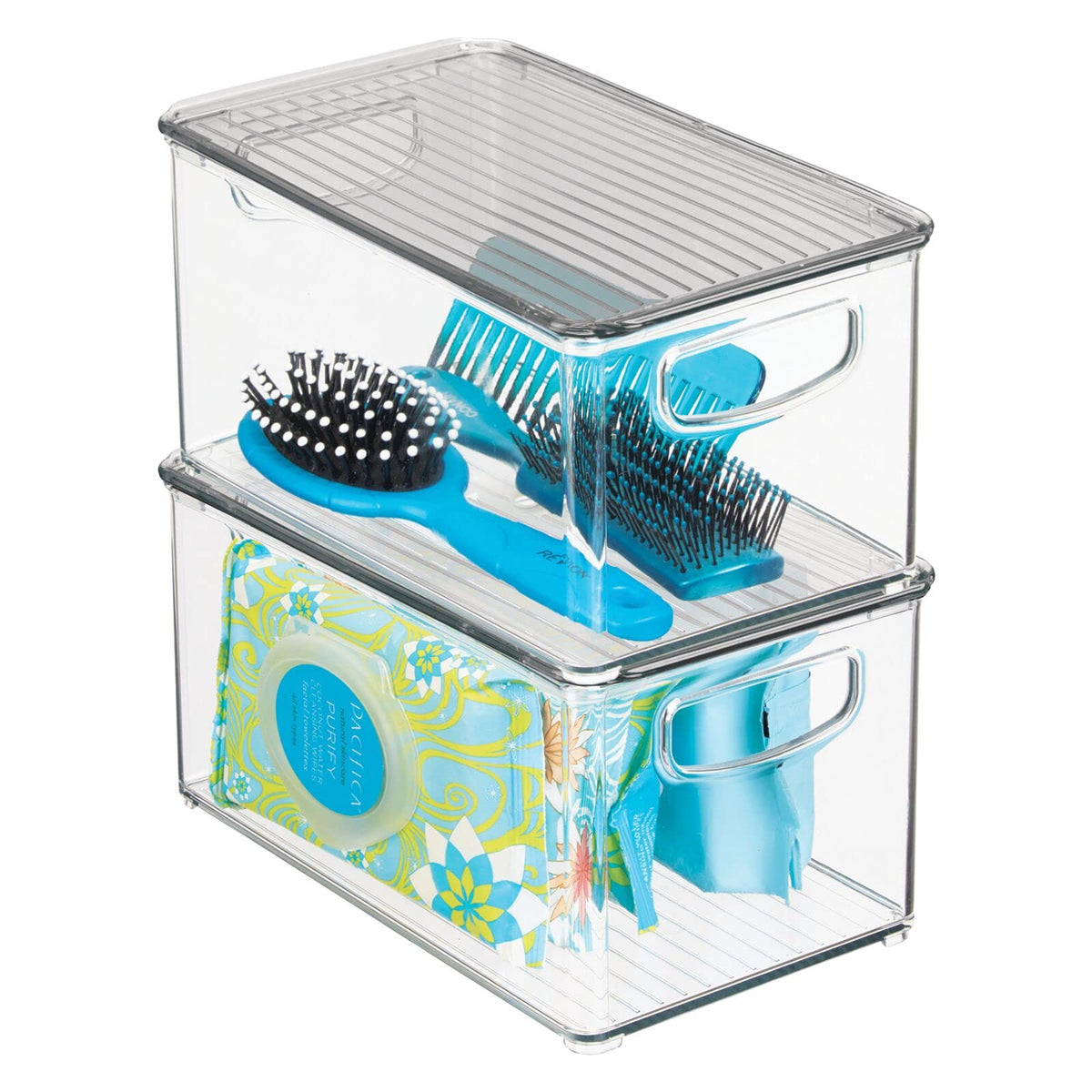 mDesign Deep Plastic Bathroom Storage Bin Box | Home Organization - Image 1