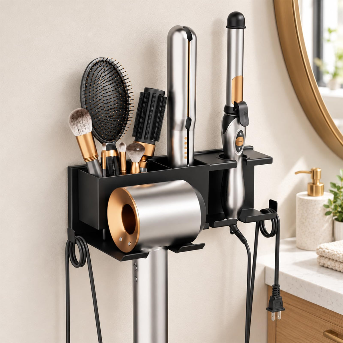 Hair Dryer Holder Hot Tools Organizer, Blow Dryer Holder - Image 1