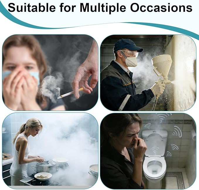 13 Modes Ozone Odor Eliminator for Strong Odor 99% Cat Litter Deodorizer Poof Odor Eliminator for Dogs, Negative Ion Air Purifier for Pets,Smoking, Painting, Kitchen,Toilet,Bedroom