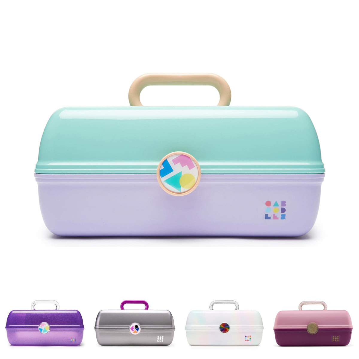 Caboodles On-The-Go Girl Makeup Box, Seafoam on Lavender - Image 1