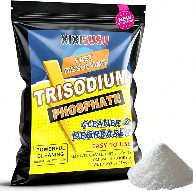Trisodium Phosphate - 2 Pounds Strength & Heavy-Duty Cleaner & Degreaser for Walls, Floors & Outdoor Surfaces | Removes Grease, Dirt & Stains | Ideal for Home & Industrial Use (2 Pounds)