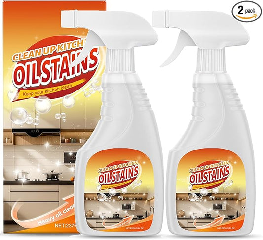 Heavy-Duty Kitchen Degreaser Foam Cleaner, 2026 New Multifunctional Powerful Oven Cleaner, Heavy Clean Up Kitchen Oil Stains Spray for Stove Counter Tops Range Hoods (2, Heavy)