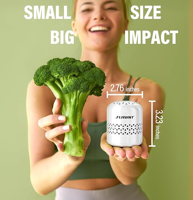 Refrigerator Deodorizer - Long Lasting Fridge Odor Eliminator and Smell Absorber, No Need Baking Soda Replacement, Works as Freezer Freshener & Organizer Accessory White