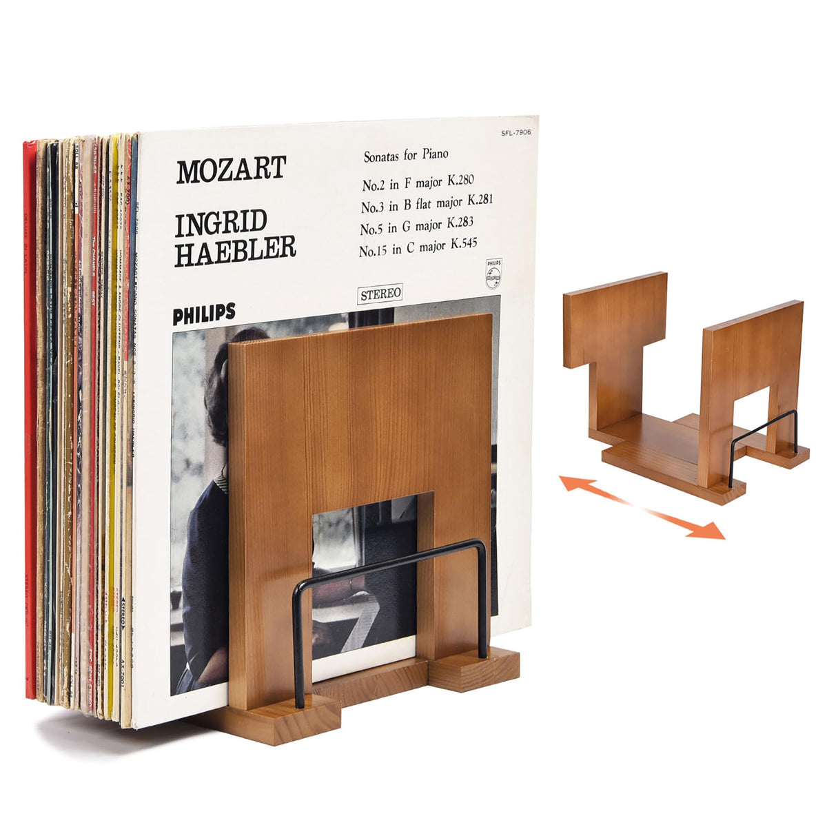 Vinyl Record Holder with Now Playing Display | Home Organization - Image 1
