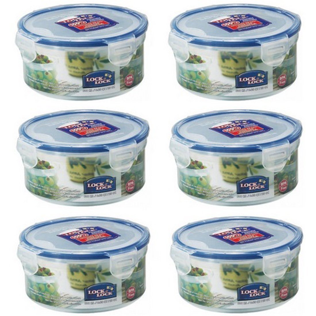 LockandLock 20-oz, 2.5-cup, Food Container, Pack of 6 - Image 1