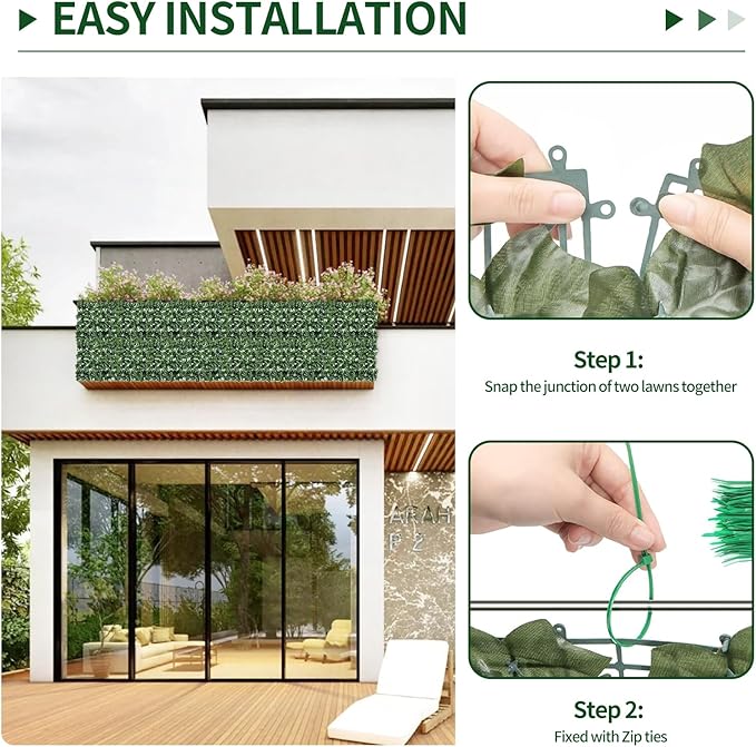 Artificial Ivy Privacy Fence Screen,59"x118" UV-Anti Fake Leaves Plant Vine,Privacy Hedges Wall for Indoor Outdoor Garden Backyard Decor