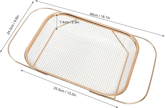 Over The Sink Colander, Rectangle Stainless Steel Over The Sink Strainer Basket For Kitchen Sink with Handles Fine Mesh Expandable Handy Kitchen Tool Kitchen Essentials (Rose Gold)