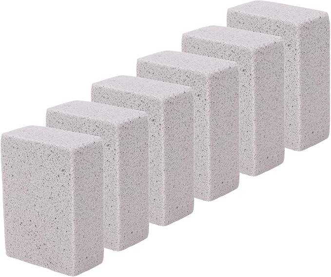 Hyuduo 6PCS Pool Pumice Stones, PVC Material Blocks for Hard Water Calcium Deposits, with Long Lasting Performance, for Toilet Sink Bathtub Tile Grill Pool (M 25.5cm/10.04in Diameter)